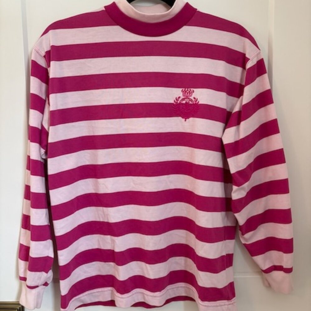 Vintage Honors Apparel Pink Striped Mock Turtleneck – Women’s S